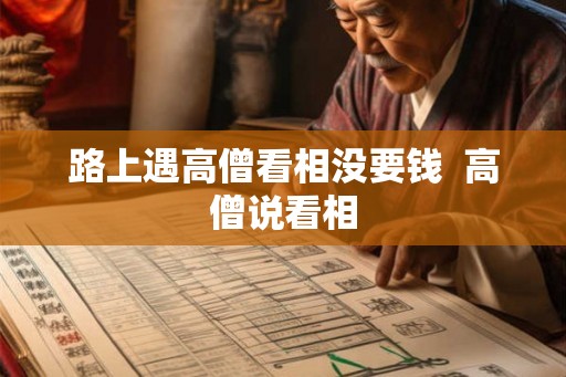 路上遇高僧看相没要钱 高僧说看相 路上遇高僧看相没要钱 高僧说看相