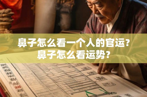 鼻子怎么看一个人的官运?鼻子怎么看运势? 鼻子怎么看一个人的官运?鼻子怎么看运势?
