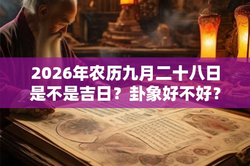 2026年农历九月二十八日是不是吉日？卦象好不好？