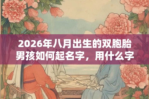 2026年八月出生的双胞胎男孩如何起名字,用什么字比较好 2026年八月出生的双胞胎男孩如何起名字,用什么字比较好