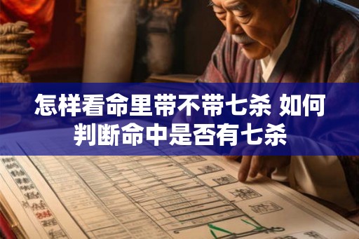 怎样看命里带不带七杀 如何判断命中是否有七杀 怎样看命里带不带七杀 如何判断命中是否有七杀