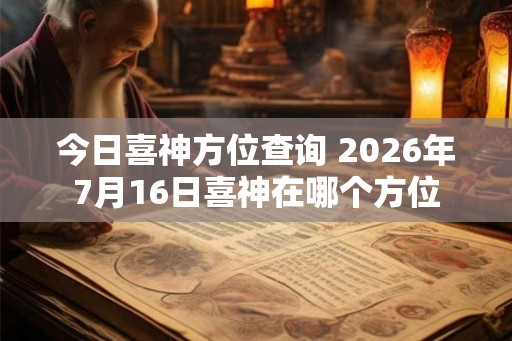 今日喜神方位查询 2026年7月16日喜神在哪个方位