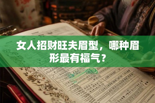 女人招财旺夫眉型，哪种眉形最有福气？