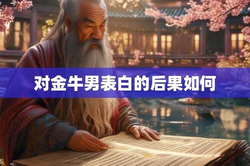 对金牛男表白的后果如何