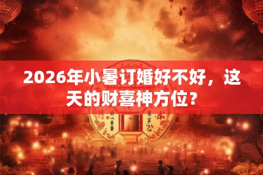 2026年小暑订婚好不好，这天的财喜神方位？