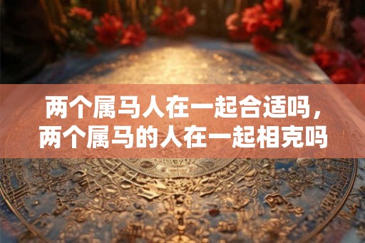 两个属马人在一起合适吗，两个属马的人在一起相克吗