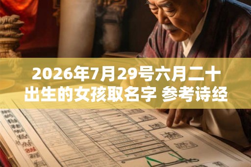 2026年7月29号六月二十出生的女孩取名字 参考诗经