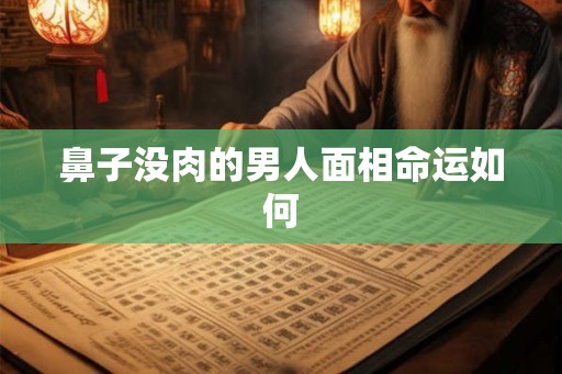 鼻子没肉的男人面相命运如何 鼻子没肉的男人面相命运如何
