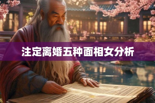 注定离婚五种面相女分析 注定离婚五种面相女分析