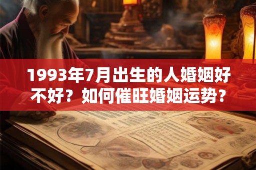 1993年7月出生的人婚姻好不好？如何催旺婚姻运势？