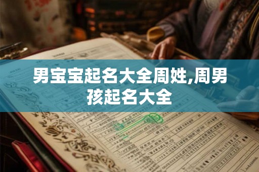 男宝宝起名大全周姓,周男孩起名大全