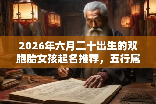 2026年六月二十出生的双胞胎女孩起名推荐，五行属什么