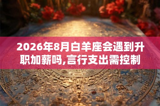 2026年8月白羊座会遇到升职加薪吗,言行支出需控制