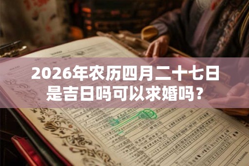 2026年农历四月二十七日是吉日吗可以求婚吗? 2026年农历四月二十七日是吉日吗可以求婚吗?