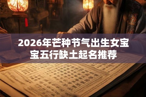 2026年芒种节气出生女宝宝五行缺土起名推荐