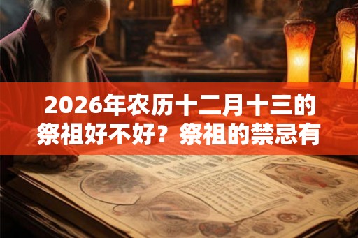 2026年农历十二月十三的祭祖好不好?祭祖的禁忌有哪些? 2026年农历十二月十三的祭祖好不好?祭祖的禁忌有哪些?