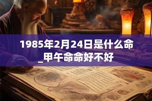 1985年2月24日是什么命_甲午命命好不好