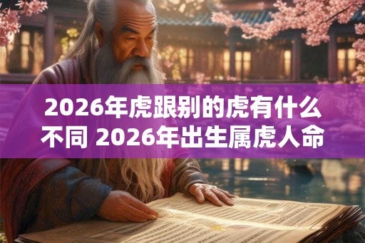 2026年虎跟别的虎有什么不同 2026年出生属虎人命运