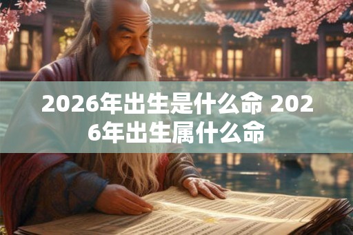 2026年出生是什么命 2026年出生属什么命