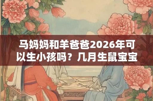 马妈妈和羊爸爸2026年可以生小孩吗？几月生鼠宝宝好？