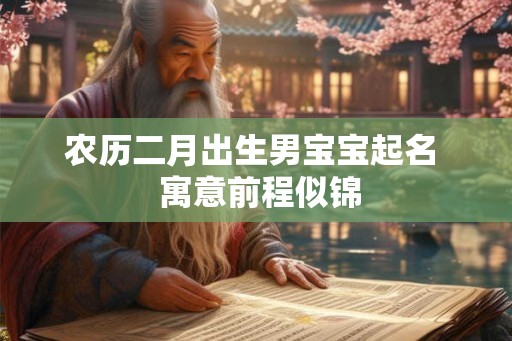 农历二月出生男宝宝起名  寓意前程似锦