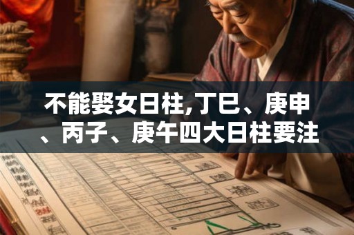 不能娶女日柱,丁巳、庚申、丙子、庚午四大日柱要注意 不能娶女日柱,丁巳、庚申、丙子、庚午四大日柱要注意