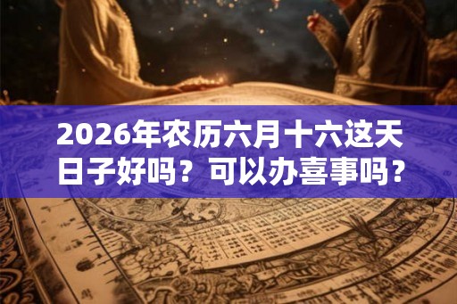2026年农历六月十六这天日子好吗?可以办喜事吗? 2026年农历六月十六这天日子好吗?可以办喜事吗?