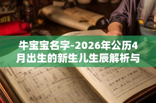 牛宝宝名字-2026年公历4月出生的新生儿生辰解析与八字起名