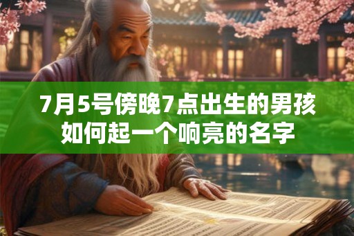 7月5号傍晚7点出生的男孩如何起一个响亮的名字