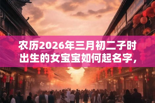 农历2026年三月初二子时出生的女宝宝如何起名字，五行属什么