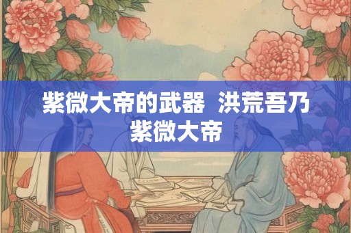 紫微大帝的武器  洪荒吾乃紫微大帝