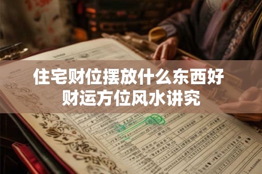 住宅财位摆放什么东西好 财运方位风水讲究