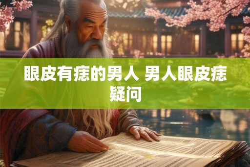 眼皮有痣的男人 男人眼皮痣疑问