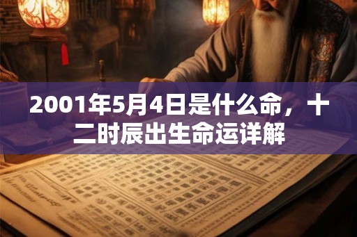 2001年5月4日是什么命，十二时辰出生命运详解