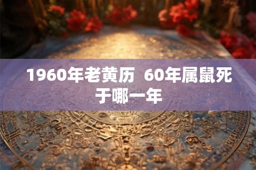 1960年老黄历  60年属鼠死于哪一年