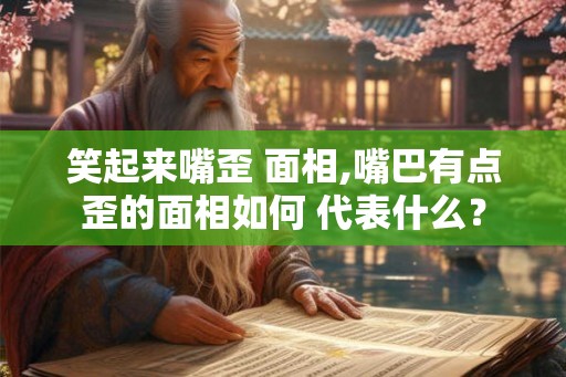 笑起来嘴歪 面相,嘴巴有点歪的面相如何 代表什么？
