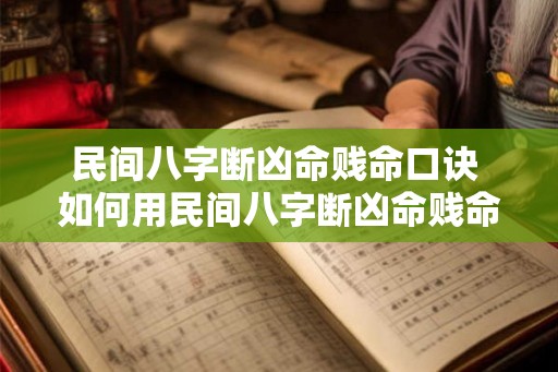 民间八字断凶命贱命口诀 如何用民间八字断凶命贱命口诀判断命运