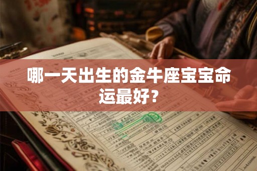 哪一天出生的金牛座宝宝命运最好？
