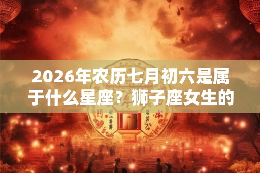 2026年农历七月初六是属于什么星座?狮子座女生的性格怎样? 2026年农历七月初六是属于什么星座?狮子座女生的性格怎样?