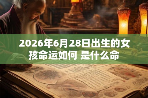 2026年6月28日出生的女孩命运如何 是什么命