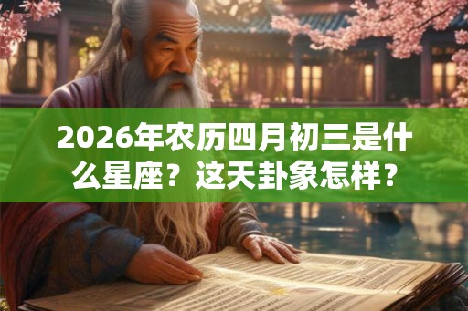 2026年农历四月初三是什么星座？这天卦象怎样？