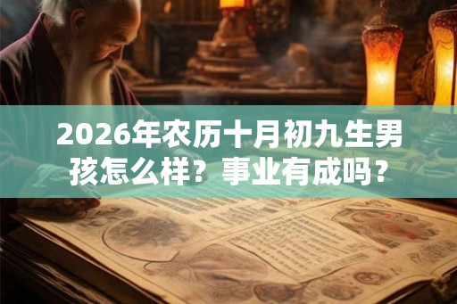 2026年农历十月初九生男孩怎么样？事业有成吗？