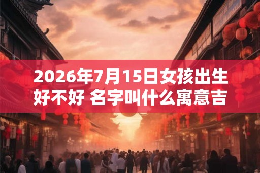 2026年7月15日女孩出生好不好 名字叫什么寓意吉祥 2026年7月15日女孩出生好不好 名字叫什么寓意吉祥