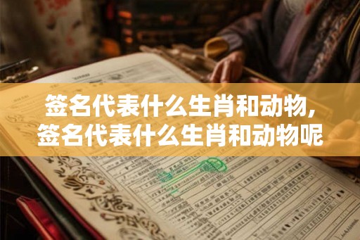 签名代表什么生肖和动物,签名代表什么生肖和动物呢