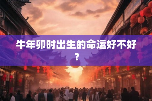 牛年卯时出生的命运好不好？