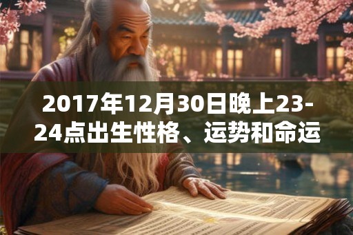 2017年12月30日晚上23-24点出生性格、运势和命运