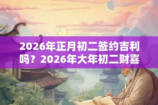 2026年正月初二签约吉利吗？2026年大年初二财喜神方位？