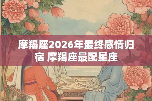 摩羯座2026年最终感情归宿 摩羯座最配星座