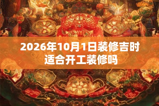 2026年10月1日装修吉时 适合开工装修吗
