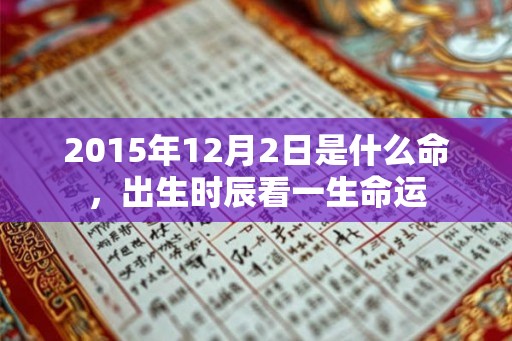 2015年12月2日是什么命,出生时辰看一生命运 2015年12月2日是什么命,出生时辰看一生命运